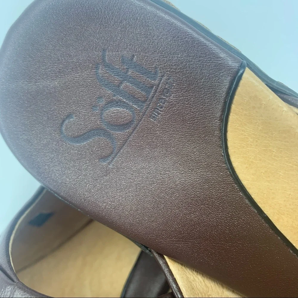 Sofft wedge leather mules‎
